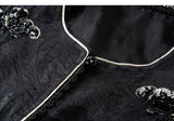 Ophelia 2-Piece Black Embroidered Cheongsam Vest