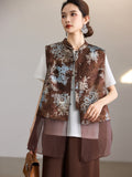 Nicoletta 2-Piece Cocoa Brown Jacquard Cheongsam Set
