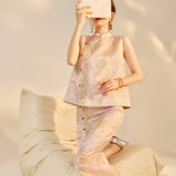 Daffodil 2-Piece Embroidered Jacquard Cheongsam Set