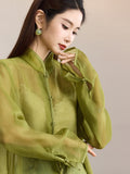 Beatrix Fairy White Semi-Transparent Cheongsam Top