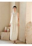 Celebrated 2-Piece Light Apricot Cheongsam Top