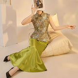 Duchess 2-Piece Jacquard Cheongsam Set