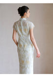 Beatrice Qing Luo Liao Embroidered Cheongsam Dress