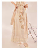 Michelle Captivating Embroidery Qipao Cheongsam Two Piece