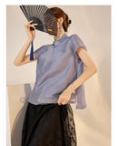 Silk Gomphrena Gorgeous Qipao Cheongsam Top