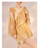 Amina Charming Embroidery Qipao Cheongsam Two Piece