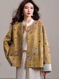 Juliana Olive Yellow Embroidered Cheongsam Top