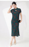 Pleated Lydia Bloom Ready Qipao Cheongsam