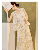 Larkspur Good-Looking Qipao Cheongsam Two Piece