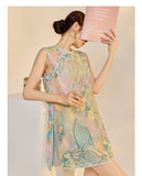 Silk Gabriela Dazzling Embroidery Qipao Cheongsam