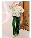 Silk Ivy Lace Whisper Embroidery Qipao Cheongsam Shirt