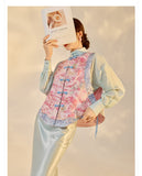 Phoenix Fascinating Embroidery Qipao Cheongsam Vest Top