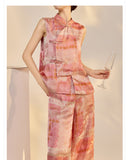 Snapdragon Graceful Qipao Cheongsam Two Piece