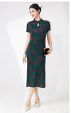 Pleated Lydia Bloom Ready Qipao Cheongsam