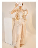 Makayla Dazzling Embroidery Qipao Cheongsam Three Piece