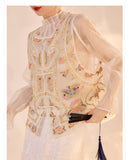 Palmer Appealing Embroidery Qipao Cheongsam Vest Top