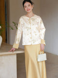 Sara Crabapple White Embroidered Cheongsam Top