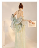 Irma Velvet Glow Embroidery Qipao Cheongsam Two Piece