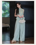 Helen Satin Grace Qipao Cheongsam Two Piece
