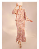 Evelynn Cute Embroidery Qipao Cheongsam Two Piece