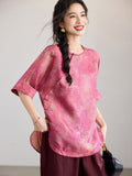 Yuna Light Purple Jacquard Cheongsam Top