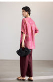 Yuna Light Purple Jacquard Cheongsam Top