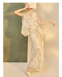 Larkspur Good-Looking Qipao Cheongsam Two Piece