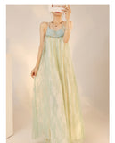 Irma Velvet Glow Embroidery Qipao Cheongsam Two Piece