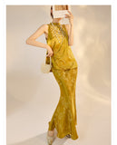 Willa Appealing Embroidery Qipao Cheongsam Two Piece
