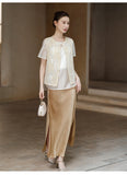 Gwendolyn Spectacular Embroidery Qipao Cheongsam Two Piece