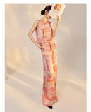 Snapdragon Graceful Qipao Cheongsam Two Piece