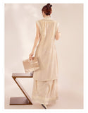 Michelle Captivating Embroidery Qipao Cheongsam Two Piece