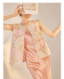 Silk Amari Captivating Embroidery Qipao Cheongsam Vest Top