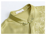 Yvette Velvet Bloom Embroidery Qipao Cheongsam Top