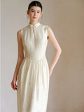 Unakite Clear Apricot Jacquard Cheongsam Dress