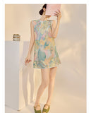 Silk Gabriela Dazzling Embroidery Qipao Cheongsam