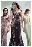 Olive Spectacular Qipao Cheongsam Two Piece