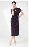 Pleated Lydia Bloom Ready Qipao Cheongsam