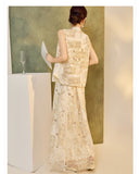 Larkspur Good-Looking Qipao Cheongsam Two Piece