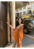 Clarice Shimmering Butterfly Strap Cheongsam Qipao Dress