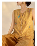 Celosia Good-Looking Embroidery Qipao Cheongsam Two Piece