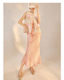 Silk Amari Captivating Embroidery Qipao Cheongsam Vest Top