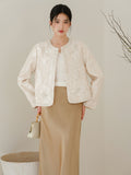 Crown Apricot Yellow Embroidered Cheongsam Coat