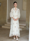 Isabella Taro Purple Embroidered Cheongsam Dress
