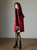 Yuan Burgundy Cheongsam Dress