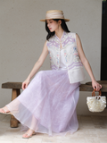 Grande 2-Piece Light Purple Silk Cheongsam Top