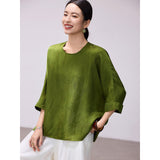 Sura Amber Yellow Relaxed Fit Cheongsam Top