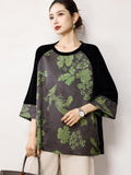 Galaxy Gray Green Jacquard Cheongsam Top