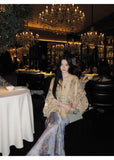 Celandine Charismatic Silk Velvet Cheongsam Qipao Beaded Embroidery Coat
