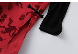 Yuan Burgundy Cheongsam Dress